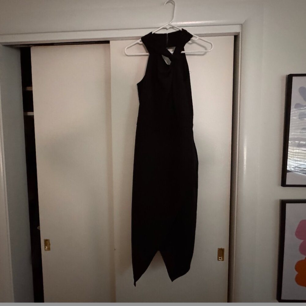 Midi Harlyn Twist Front Cocktail Dress